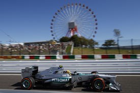 Japanese GP: Hamilton leads Merc one-two in FP1